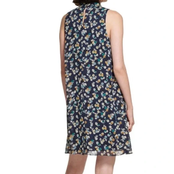 TOMMY HILFIGER FLORAL TRAPEZE DRESS Size 8 - Picture 4 of 8